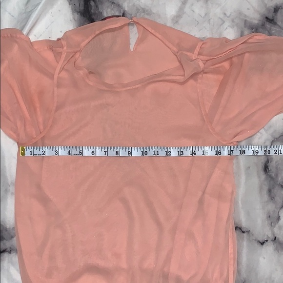 Vince Camuto Coral Chiffon Layered Blouse​ - Picture 12 of 13